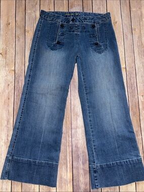 Michael Kors Medium Blue Flared Sailor Jeans
